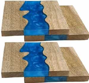 Sous-verres en pierre européens de forme personnalisable Accessoires de décoration de bar à la maison-Tapis et tampons en résine époxy - Product Image 1