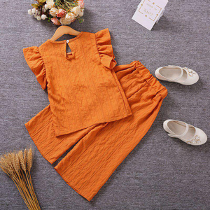 ชุดเดรสเด็กแขนบานลำลองสำหรับเด็กผู้หญิงชุดเดรสสำหรับเด็กฤดูร้อนระบายอากาศได้ดี - Product Image 3