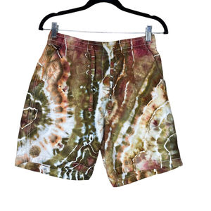 Short tie-dye multicolore pour homme Taille haute avec cordon de serrage Deux poches Short tie-dye d'été pour homme au design personnalisé - Product Image 6