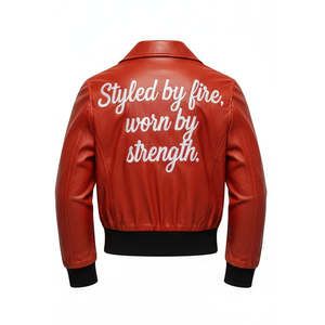 Chaqueta de Motociclista Impermeable de Cuero Genuino Azul para Chicas, Personalizable, Rellena de Algodón, Estilo Casual, Ropa Exterior Femenina - Product Image 6