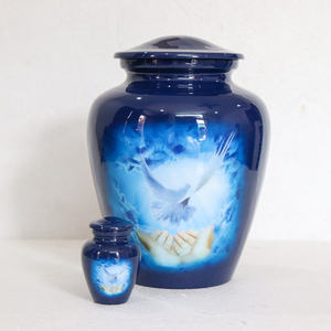 โกศบรรจุอัฐิรูปหงส์คู่ คุณภาพสูง ทำจากอะลูมิเนียมคลาสสิก สำหรับผู้ใหญ่ ใช้สำหรับงานศพและเก็บอัฐิมนุษย์ - Product Image 3