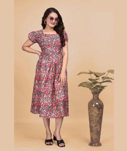 New Women Wear Heavy Embroidery Work Long Anarkali Style <b>Kurtis</b> with Georgette Lace Border Dupatta Set for Trendy Fashion Wear - Product Image 1