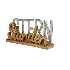 Lettering Sternstunden Made of Aluminium Mango Wood 38 X 8 X 17 cm With Customized Color and Sizes - Product Image 1