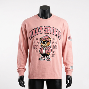 เสื้อยืดแขนยาวผู้ชาย Elite 230 GSM ผ้าฝ้ายสีชมพูอ่อน ระบายอากาศได้ดี พิมพ์ลายกราฟิก โลโก้สั่งทำได้ - Product Image 6