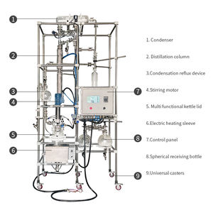 초임계 <span class=keywords><strong>CO2</strong></span> 추출 기계/바이오 디젤 생산 기계를위한 저렴한 구형 유리 반응기 - Product Image 2