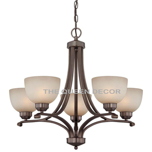 Lámpara de candelabros de Metal de hierro clásica de gama alta creativa moderna lámpara colgante de alabastro para cocina de isla buen acento de iluminación - Product Image 2