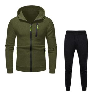 Conjunto de chándal unisex de talla grande para hombre, Sudadera con capucha transpirable estampada, abrigo, pantalones para correr para adultos, gimnasio ecológico - Product Image 3