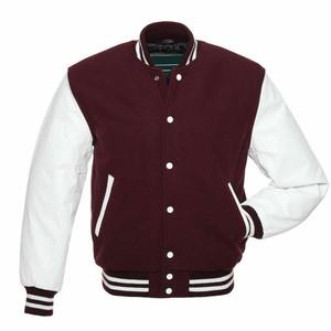 Professional Unique Style Custom Made Latest Designs Long Sleeve Leather Wool Varsity CollegeBaseballjacket for men DDP Shipping - Product Image 4
