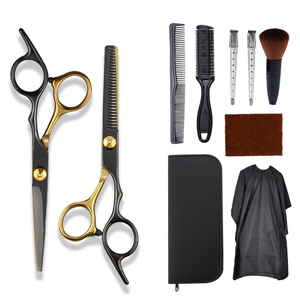 Tijeras de corte de pelo de peluquero profesional con mango de acero Tijeras de peluquero Borde biselado Herramientas de barba de belleza Instrumentos de peinado - Product Image 6