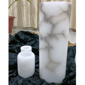 Tarro de vela de piedra de ónix de diseño personalizado directo de fábrica India Venta caliente Decoración festiva para el hogar Oferta especial de Navidad al por mayor - Product Image 1