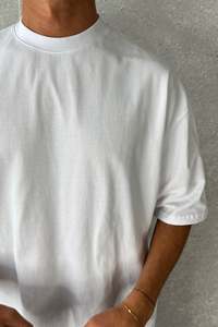 เสื้อยืดผ้าฝ้าย GSM 240สำหรับผู้ชายเสื้อเจอร์ซีย์ธรรมดาดีไซน์สตรีทไซส์ใหญ่พิเศษ - Product Image 3