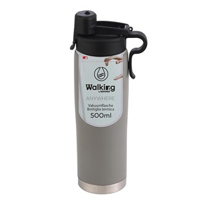 Borraccia termica in acciaio inossidabile grigio da 500 ml per ogni occasione - Product Image 2