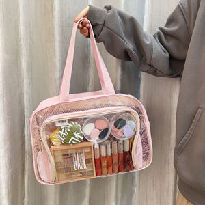 Bolsa de cosméticos de Vietnam, organizador de maquillaje transparente visible, múltiples compartimentos grandes OEM - Product Image 5