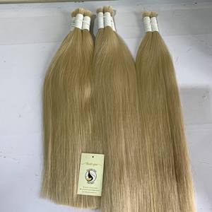 ส่วนต่อผมของมนุษย์,ผมสีบลอนด์ผมบริสุทธิ์แบบตรงต่อผมเป็นกลุ่ม - Product Image 3