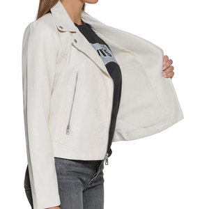 Chaqueta de Cuero para Mujer, Invierno, con Logotipo Personalizado, Transpirable, Piel de Vaca, Tejido de Punto, Diseño Sólido, Fabricada en Pakistán, Cierre de Cremallera - Product Image 3