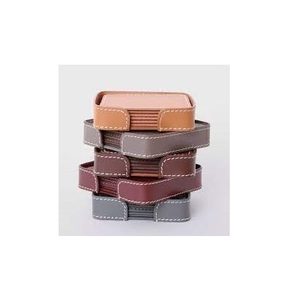 Sous-verres 100 % cuir de qualité supérieure pour la maison, l'hôtel, le bureau, et tapis de thé - Product Image 2