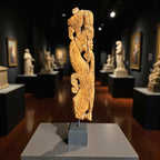 Soporte de pared de madera vintage indio tallado a mano, decoración arquitectónica rústica antigua para el hogar, estilo mixto, 1 contenedor - Product Image 5