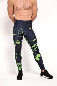 Leggings de gymnastique de compression à motif solide pour hommes vente en gros de leggings de yoga et de musculation pour hommes - Product Image 2