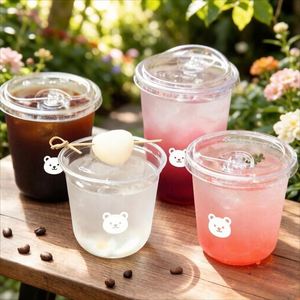 Offre Spéciale – Gobelet jetable écologique en PET de 300/360 ml, forme en U, avec couvercle transparent de 89 mm, idéal pour vin, vodka, jus, thé, bars et restaurants - Product Image 3
