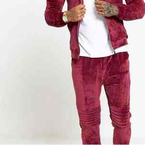 Mode OEM, vêtements de sport pour hommes, survêtement en velours 100% polyester, prix abordable, très confortable, facile à porter, survêtement en velours pour hommes - Product Image 5