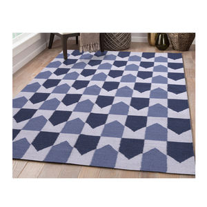 Alfombras de algodón y lana 100% lavables, diseño Kilim, fabricante indio, venta al por mayor, compradores - Product Image 1