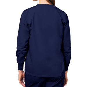 Wholesales Nursing OEM High Quality Women's <b>Comfy</b> Medical Uniforms for Women TWILL Crew Neck Snap Front Nurse Jacket Women - Product Image 6