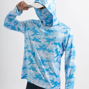 Sweat à capuche de pêche camouflage personnalisé pour hommes chemise de sport à séchage rapide et respirante 100% Polyester grande taille - Product Image 1