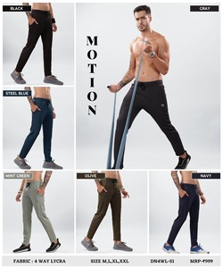 Ensemble d'échantillons de tissus mélangés – Pantalon de sport slim pour homme, idéal pour la course et la gym, modèle jogger - Product Image 6
