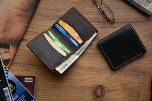 Portefeuille à deux volets personnalisable pour hommes WML-0164 nouveau design de porte-cartes en cuir véritable de vachette - Product Image 3