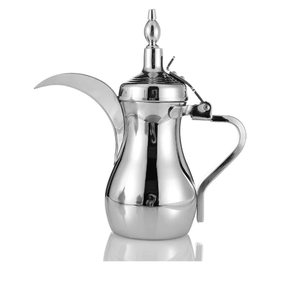 Hogar de acero inoxidable Metal chapado en oro pulido árabe islámico Dallah Oriente Medio té cafetera largo halcón pico tetera - Product Image 4