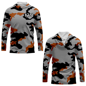 Vêtements de pêche pour hommes à séchage rapide en gros, sweat à capuche performant à manches longues UPF 50+, respirant, antibactérien, grande taille, chemise de pêche - Product Image 2