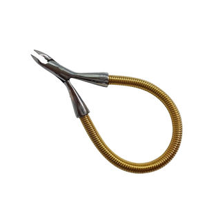 Pinza para cutículas de uñas, mango de resorte, resorte único, Metal, acero, dedo del pie, pinzas para cutículas para belleza con embalaje personalizado - Product Image 4