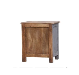 Table de nuit en bois de mangue massif, sculpté à la main, couleur grise, nouveau Design 100% - Product Image 4