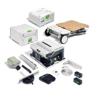 Festool CSC SYS 50 EBI-Set (577381) 36V (18V x 2) 5.2Ah Kit combinado de serra de mesa Systainer sem escova sem fio 168mm sem escova