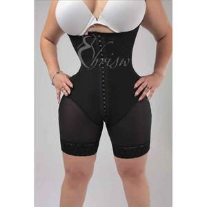 Gaine <span class=keywords><strong>de</strong></span> <span class=keywords><strong>liposuccion</strong></span> post-opératoire mi-cuisse avec bretelles rembourrées, vente en gros, gaine amincissante post-opératoire avec fermeture éclair latérale pour couvrir la poitrine - Product Image 1