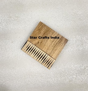 Sous-verre en bois et osier fait à la main de qualité supérieure pour café thé boisson concepteur antidérapant café tasse à thé caboteur liège coussin isolant - Product Image 4