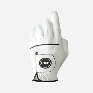 Guante de Golf de cuero Cabretta bordado con logotipo personalizable de alta calidad, protección UV, equipo deportivo OEM suave, diseño de bienvenida - Product Image 4