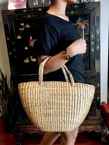 Sac en jacinthe d'eau écologique, commandes en gros, fournisseur de sacs fourre-tout tissés à la main pour hôtel de villégiature, durable, léger, Vietnam - Product Image 6