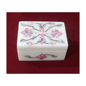 Cajas de Regalo de Joyería de Mármol Blanco con Acabado Fino y Superficie Brillante, Tamaño Pequeño, para Bodas y Anillos de Negocios - Product Image 1