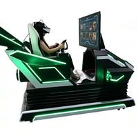 Simulador de Vuelo VR 9D, Plataforma Dinámica Multi-eje con Joystick y LED, Máquina de Realidad Virtual Comercial para Arcade