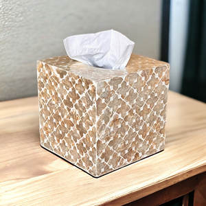 Antique <b>Floral</b> Design Handmade Bone Inlay Tissue Paper <b>Box</b> Wholesale Exporter Storage Case Stand <b>Box</b> Napkin Holder Organiser - Product Image 5