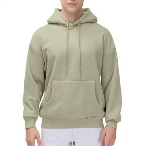 Pull à capuche pour homme et femme, sports et loisirs d'automne et d'hiver, 100% coton, uni, teinture unie, motif uni - Product Image 3