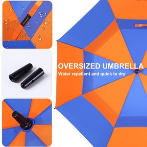 Parapluie droit automatique Extra Large de marque personnalisée <span class=keywords><strong>Bâton</strong></span> de protection contre la pluie coupe-vent surdimensionné pour hommes et femmes pour golfeurs - Product Image 2