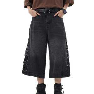 <b>Lightweight</b> Distressed Windproof Streetwear Denim <b>Shorts</b> for <b>Men</b> Custom Logo Design Acid Wash 100% Cotton Casual - Product Image 4