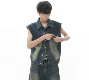 Vestes en jean d'hiver pour hommes en denim 100% coton bleu clair personnalisé, denim lavé, doublure, vente en gros - Product Image 2