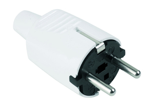 Spina in PVC bianca con TTL 16A 250V (Phenoplastic 144) - Product Image 1