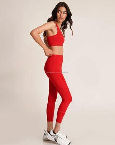 Conjunto de Yoga para Mujer al por Mayor 2026, Espalda Cruzada, Cinturón Decorativo Frontal Moderno, Alta Calidad, Resistente al Agua, Transpirable, Spandex/Nylon - Product Image 2