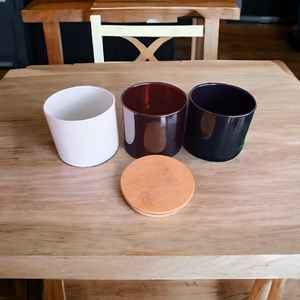 White Amber <b>Black</b> Wedding Cylinder Custom Luxury Decorative Votive Glass Jar <b>Candle</b> <b>Holder</b> Handmade Premium at Wholesale Price - Product Image 5