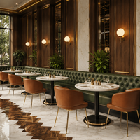 Banquette de restaurant sur mesure, banquette capitonnée, canapé, table et chaises de café, mobilier de restaurant commercial