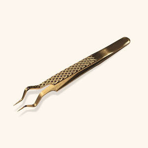 Pinzas profesionales de acero inoxidable alemán tipo S para extensión de pestañas, pinzas de pestañas de belleza de alta calidad con puntas puntiagudas - Product Image 2